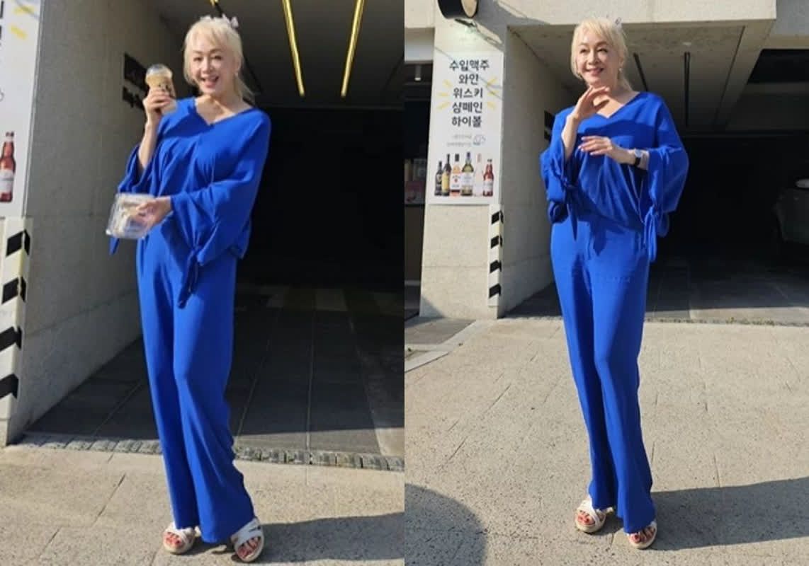 박해미, 대선 당일 '올블루' 패션…